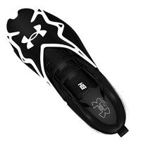 Under Armour Junior Harper 11 TPU Cleats, Black/White