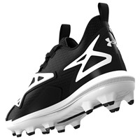 Under Armour Junior Harper 11 TPU Cleats, Black/White