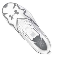Under Armour Junior Harper 11 TPU Cleats, White/Silver