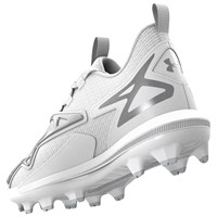 Under Armour Junior Harper 11 TPU Cleats, White/Silver