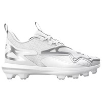 Under Armour Junior Harper 11 TPU Cleats, White/Silver