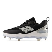 New Balance Womens Velo V5 Metal Cleats, Black/White
