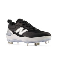 New Balance Womens Velo V5 Metal Cleats, Black/White