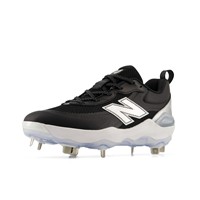 New Balance Womens Velo V5 Metal Cleats, Black/White