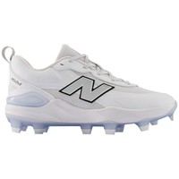 New Balance Womens Velo V5 Molded Cleats, White/Light Blue