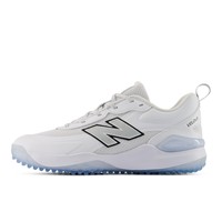 New Balance Womens Velo V5 Turf Shoes, White/Light Blue