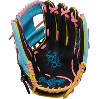 Rawlings Limited Edition Heart of the Hide Spring Break 11.5in Baseball Glove, Black/Multi