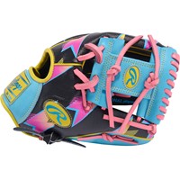 Rawlings Limited Edition Heart of the Hide Spring Break 11.5in Baseball Glove, Black/Multi