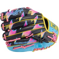 Rawlings Limited Edition Heart of the Hide Spring Break 11.5in Baseball Glove, Black/Multi