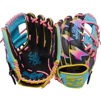 Rawlings Limited Edition Heart of the Hide Spring Break 11.5in Baseball Glove, Black/Multi