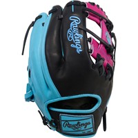 Rawlings Limited Edition Heart of the Hide Spring Break 11.5in Baseball Glove, Black/Blue