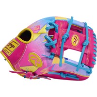 Rawlings Limited Edition Heart of the Hide Spring Break 12in Fastpitch Glove, Pink/Multi
