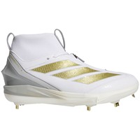 adidas Mens Adizero Impact 2.0 Metal Baseball Cleats, White/Gold