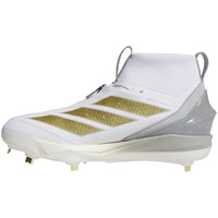 adidas Mens Adizero Impact 2.0 Metal Baseball Cleats, White/Gold