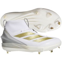 adidas Mens Adizero Impact 2.0 Metal Baseball Cleats, White/Gold