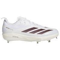 adidas Mens Adizero Electric 2.0 Metal Baseball Cleats, White/Maroon