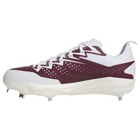 adidas Mens Adizero Electric 2.0 Metal Baseball Cleats, White/Maroon
