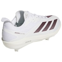 adidas Mens Adizero Electric 2.0 Metal Baseball Cleats, White/Maroon