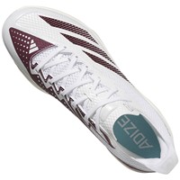 adidas Mens Adizero Electric 2.0 Metal Baseball Cleats, White/Maroon
