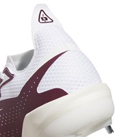 adidas Mens Adizero Electric 2.0 Metal Baseball Cleats, White/Maroon