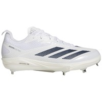 adidas Mens Adizero Electric 2.0 Metal Baseball Cleats, White/Navy