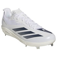 adidas Mens Adizero Electric 2.0 Metal Baseball Cleats, White/Navy