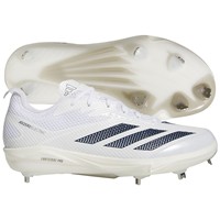 adidas Mens Adizero Electric 2.0 Metal Baseball Cleats, White/Navy
