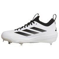 adidas Mens Adizero Impact 2.0 Metal Baseball Cleats, White/Black