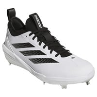 adidas Mens Adizero Impact 2.0 Metal Baseball Cleats, White/Black