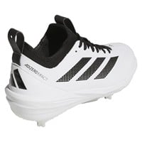 adidas Mens Adizero Impact 2.0 Metal Baseball Cleats, White/Black
