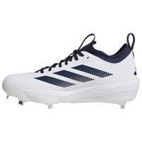adidas Mens Adizero Impact 2.0 Metal Baseball Cleats, White/Navy