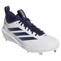 adidas Mens Adizero Impact 2.0 Metal Baseball Cleats, White/Navy