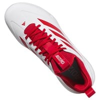 adidas Mens Adizero Impact 2.0 Metal Baseball Cleats, White/Red