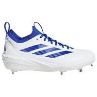 adidas Mens Adizero Impact 2.0 Metal Baseball Cleats, White/Royal