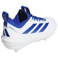adidas Mens Adizero Impact 2.0 Metal Baseball Cleats, White/Royal