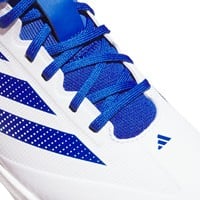 adidas Mens Adizero Impact 2.0 Metal Baseball Cleats, White/Royal