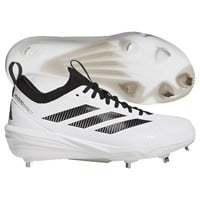 adidas Mens Adizero Impact 2.0 Metal Baseball Cleats, White/Black