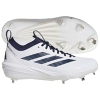 adidas Mens Adizero Impact 2.0 Metal Baseball Cleats, White/Navy