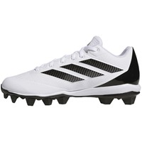adidas Mens Adizero Impact MD 2.0 Molded Baseball Cleats, White/Black