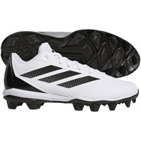 adidas Mens Adizero Impact MD 2.0 Molded Baseball Cleats, White/Black