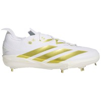 adidas Mens Adizero Electric 2.0 Metal Baseball Cleats, White/Gold