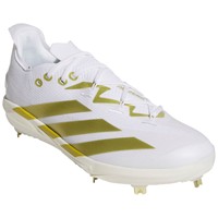 adidas Mens Adizero Electric 2.0 Metal Baseball Cleats, White/Gold