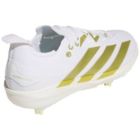 adidas Mens Adizero Electric 2.0 Metal Baseball Cleats, White/Gold