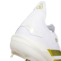 adidas Mens Adizero Electric 2.0 Metal Baseball Cleats, White/Gold