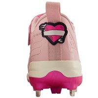 New Balance Mens 4040V8 LE Mothers Day Low Metal Cleats, Pink/White
