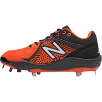 New Balance Mens 3000v5 Low Metal Baseball Cleat, Black/Orange