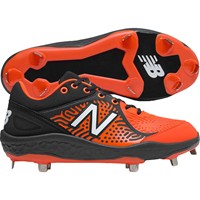 New Balance Mens 3000v5 Low Metal Baseball Cleat, Black/Orange