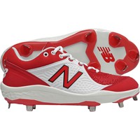 New Balance Mens 3000v5 Low Metal Baseball Cleat, Red