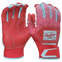Rawlings Adult Limited Edition Workhorse Batting Gloves, Red/Blue