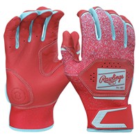 Rawlings Youth Limited Edition Workhorse Batting Gloves, Red/Blue